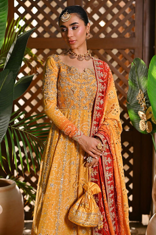 3-Piece Double Shaded Chiffon Maxi with Chunri Dupatta | Ready To Wear