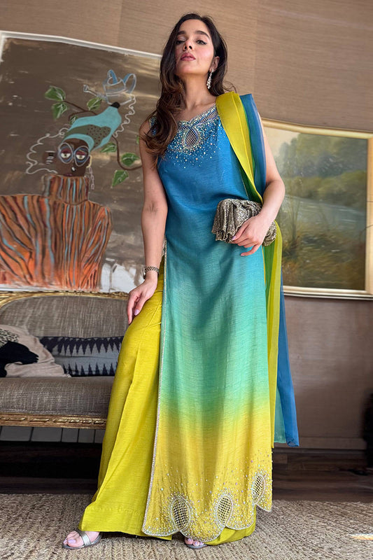 Teal Citrus - 3 Piece Printed Lawn Suit | Ready To Wear