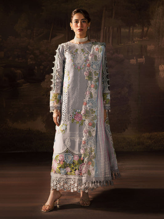 3Pcs Chikankari Multi Embroidery Cotton Lawn Dress