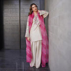 3  Piece Stitched  Raw Silk Dress - Ready to Wear
