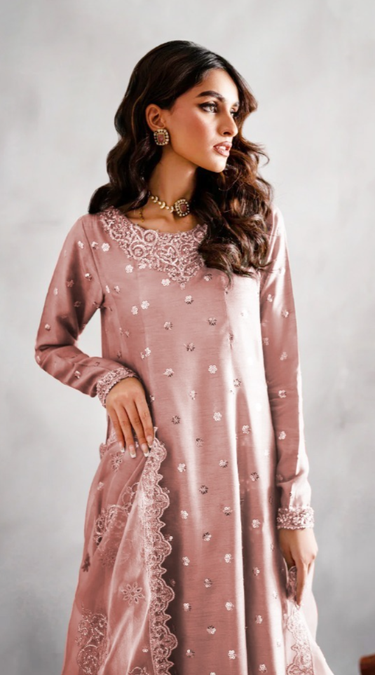 03-Piece Raw Silk Suit - Ready To Wear
