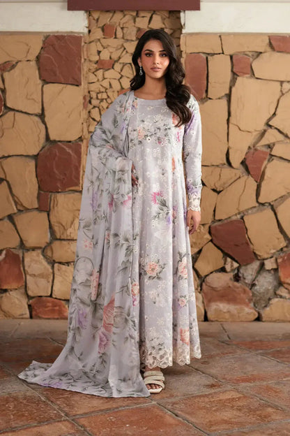 3 Piece Stitched Lawn Dress -  Ready  to  Wear