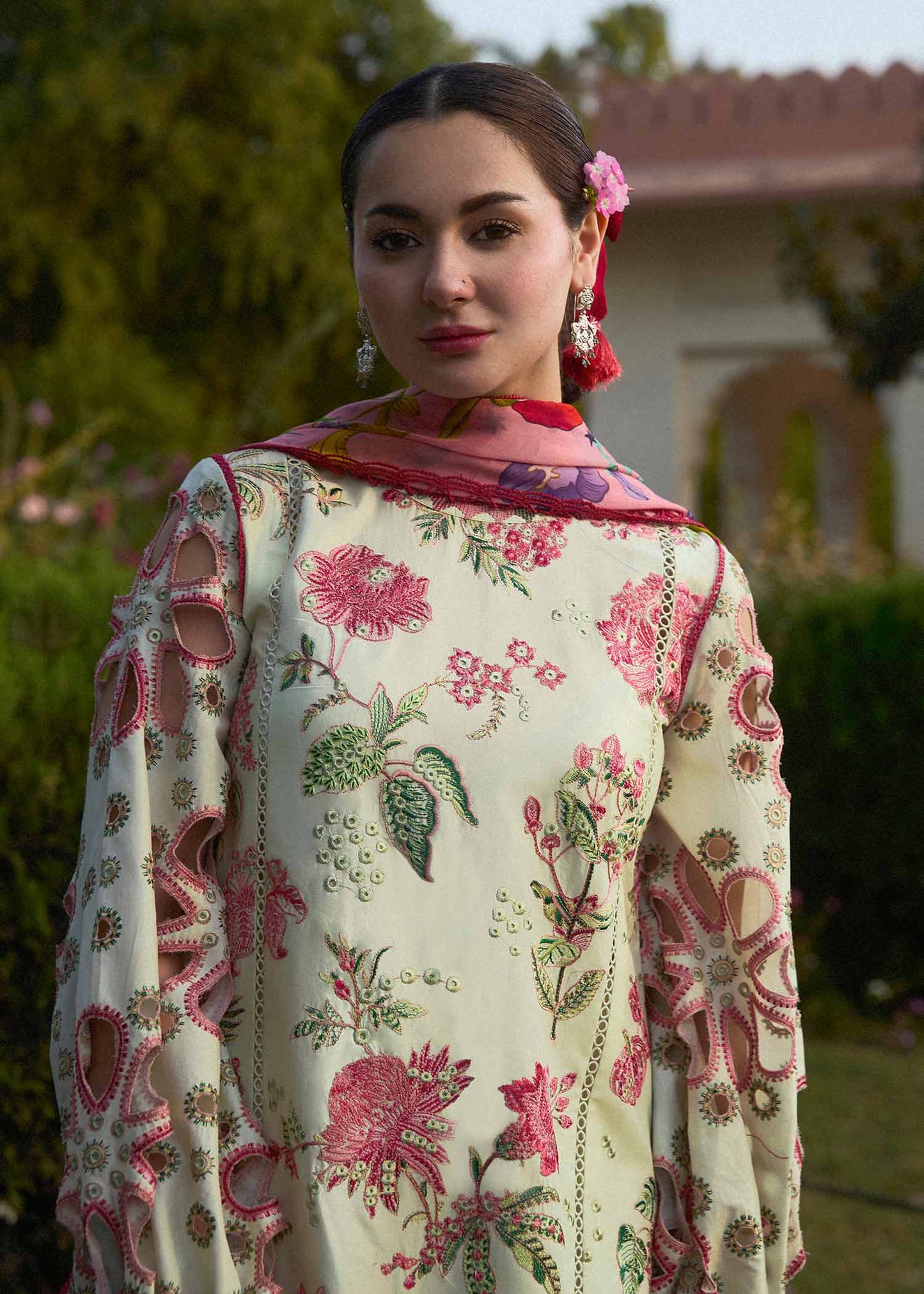 3 Piece Stitched  Dhank suit - Ready  to Wear