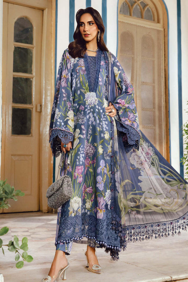 3  Piece Stitched Lawn Suit - Ready  to Wear