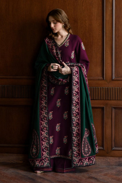 3 Piece Stitched  Dhanak  Suit - Ready to  Wear
