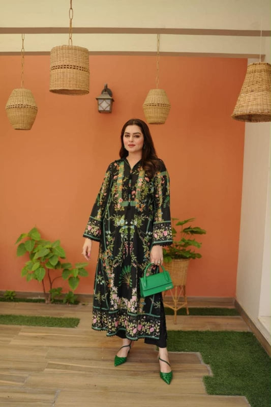 Silk Signature – Luxury Digital Printed 3-Piece Suit Ready to Wear