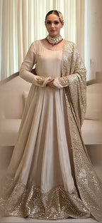 3 Piece Stitched Full Maxi Dress - Ready To Wear