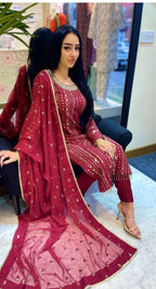 3 Piece Stitched Chiffon Ready To Wear