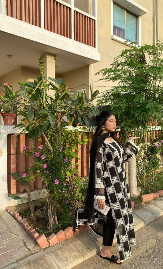 3 Piece Stitched Chikankari - Ready To Wear