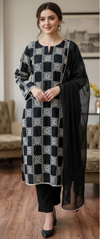 3 Piece Stitched Chikankari - Ready To Wear