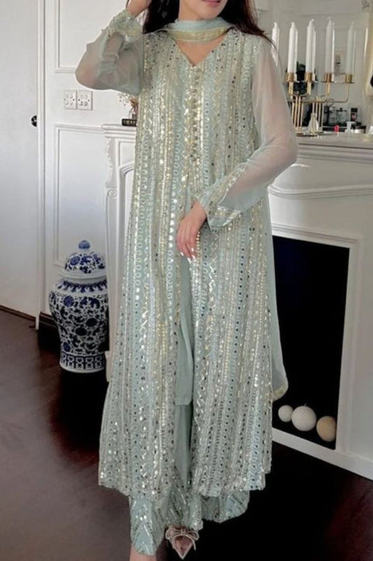 3 Piece Stitched Chiffon Ready To Wear