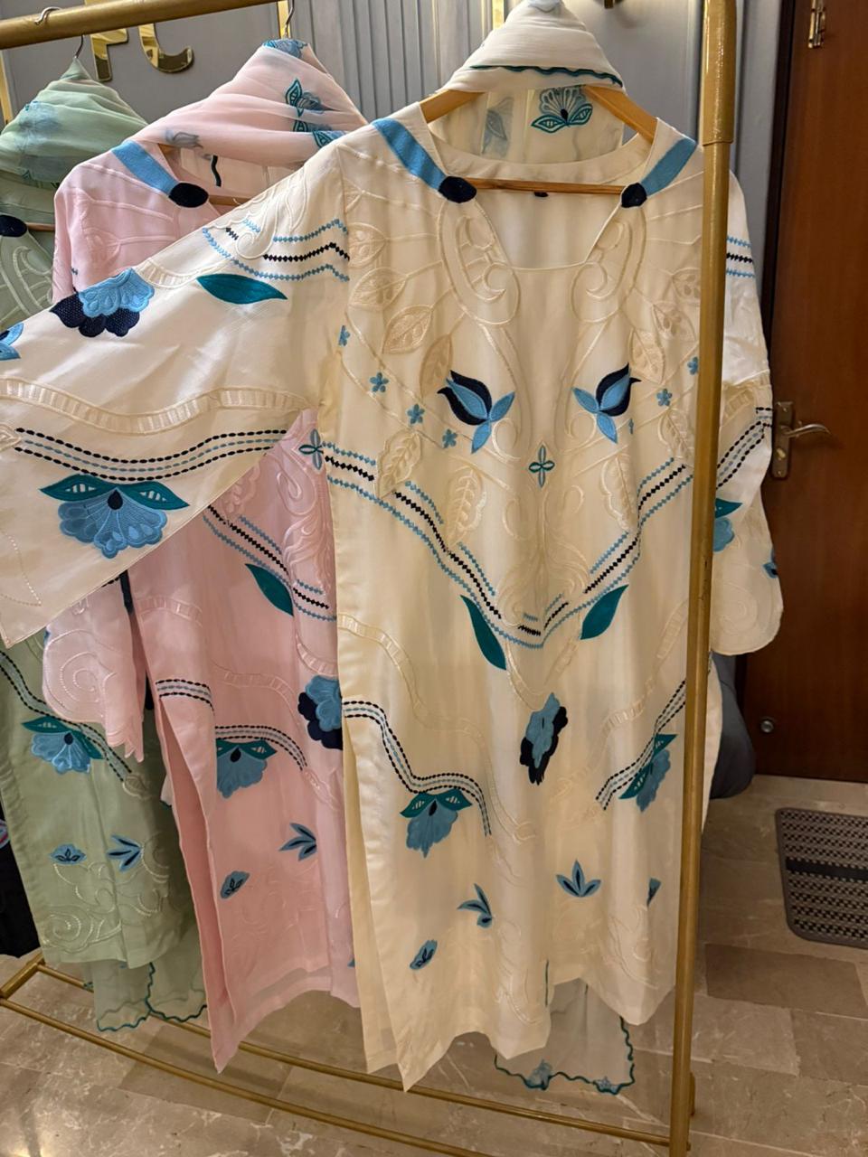 Embroidered Applique and cutwork dress