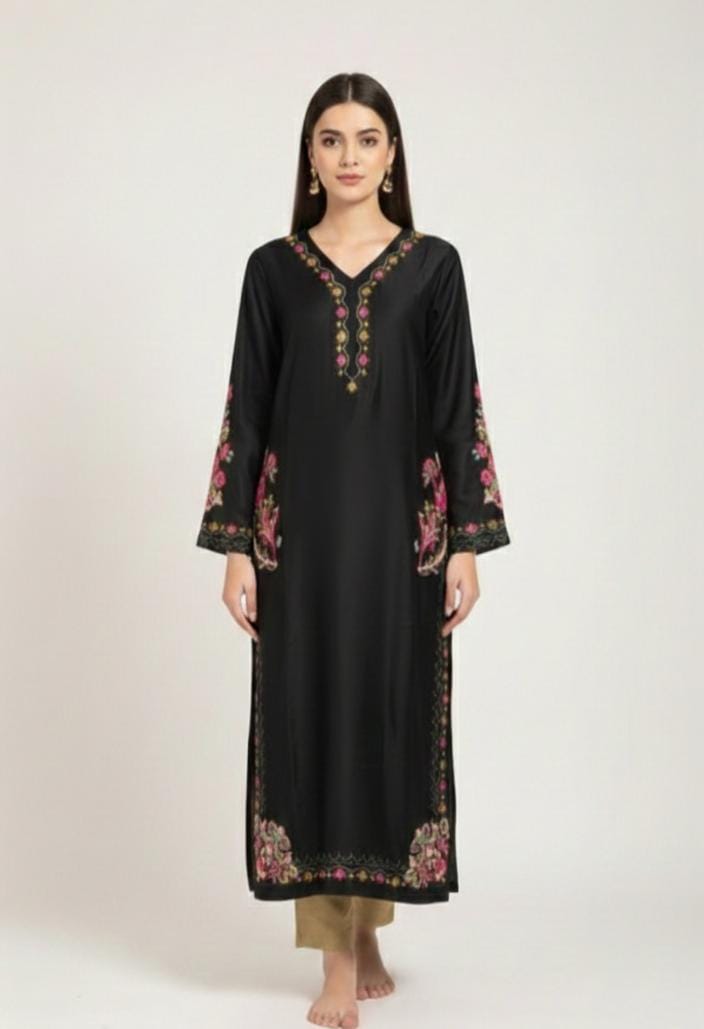 3 Piece Stitched Silk Dress - Ready To Wear