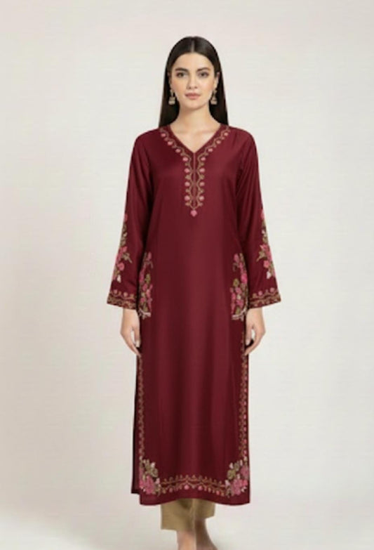 3 Piece Stitched Silk Dress - Ready To Wear