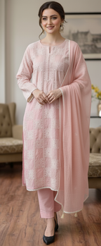 3 Piece Stitched Chikankari - Ready To Wear