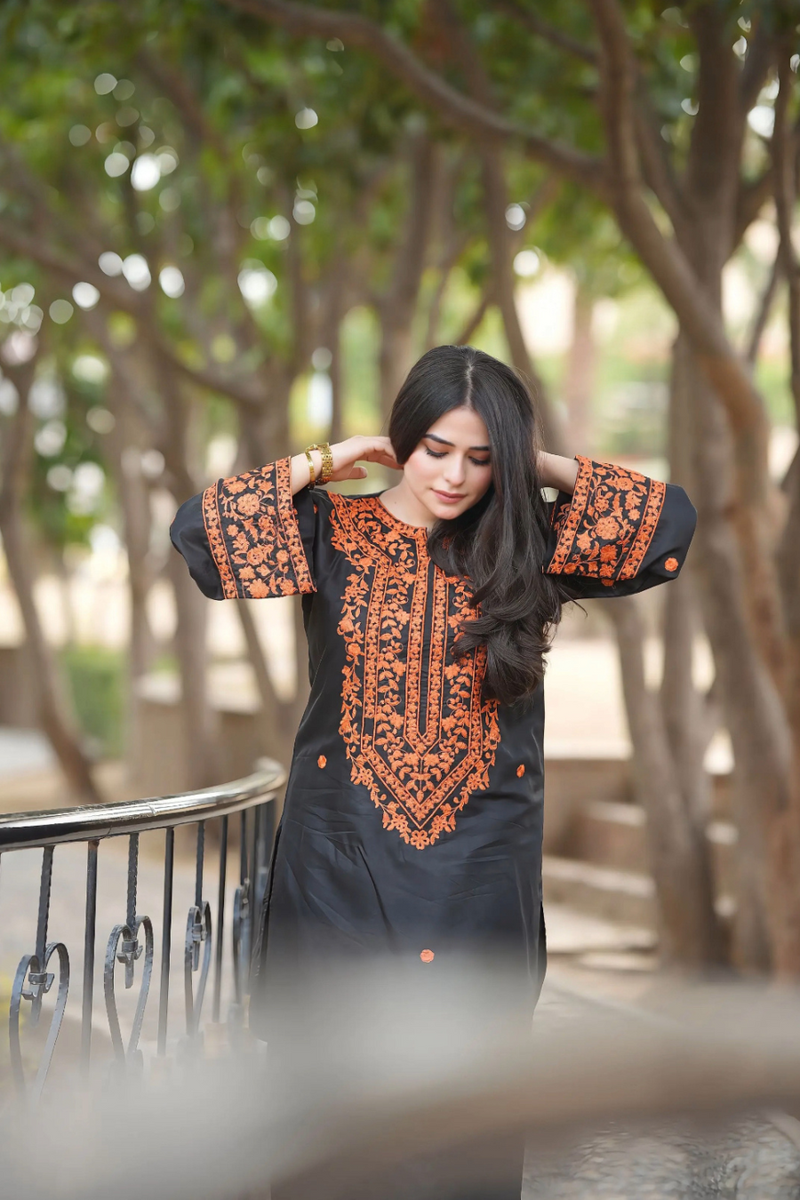 2 pcs stitched embroidered dress Stitched 2 PCs Linen Embroidered Dress With Linen Embroidered Trouser (RM-163) Online Shopping & Price in Pakistan