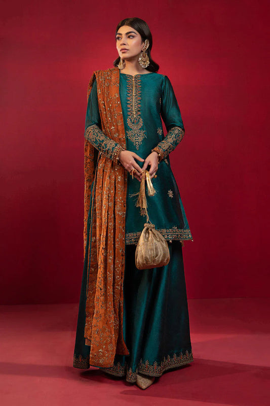 Green Evening Wear Formal Embroidered Dress