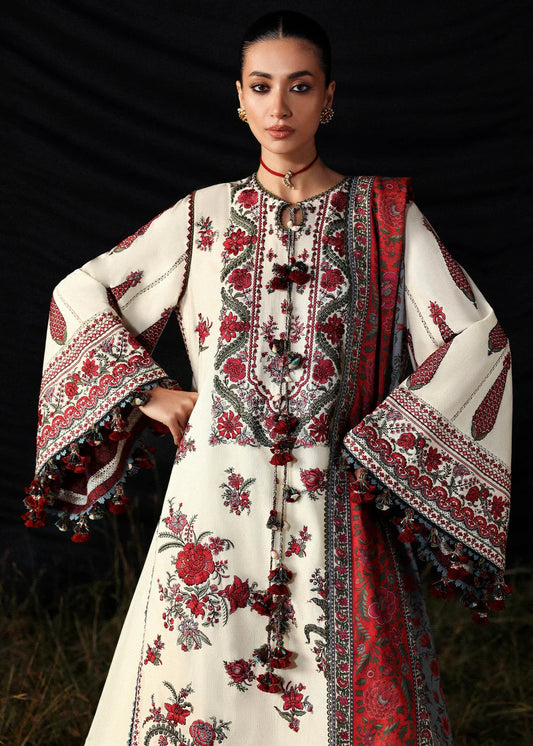 03-Piece Lawn Suit With Embroidery - Ready To Wear