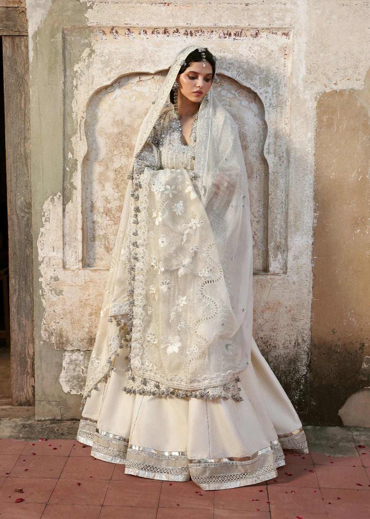 03-Piece Heavy Embroidered Organza With Chiffon Dupatta - Ready T0 Wear