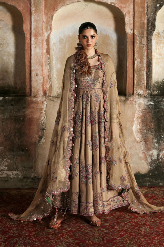 03-Piece Heavy Embroidered Korean Rawsilk With Chiffon Dupatta - Ready To Wear