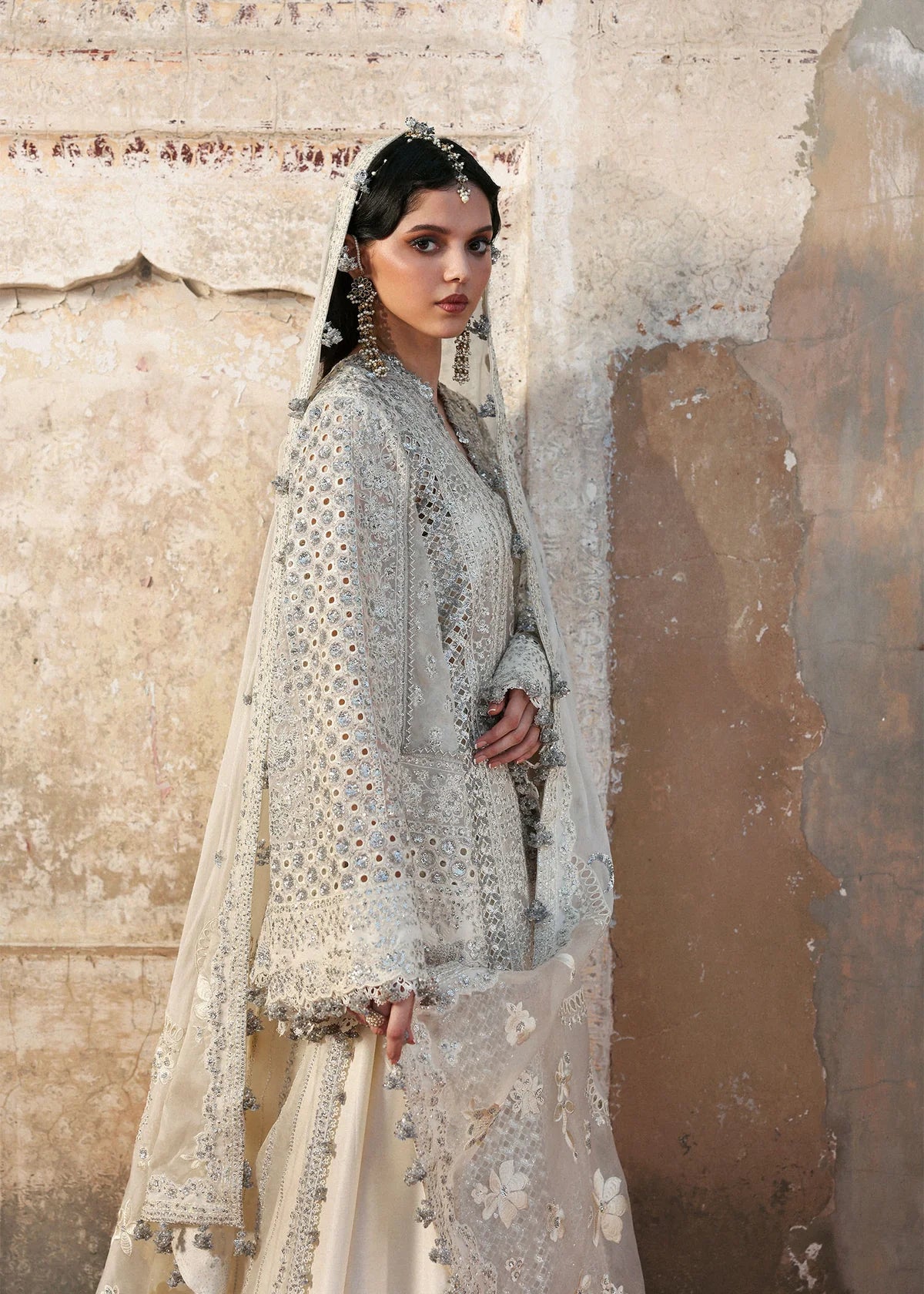 03-Piece Heavy Embroidered Organza With Chiffon Dupatta - Ready T0 Wear