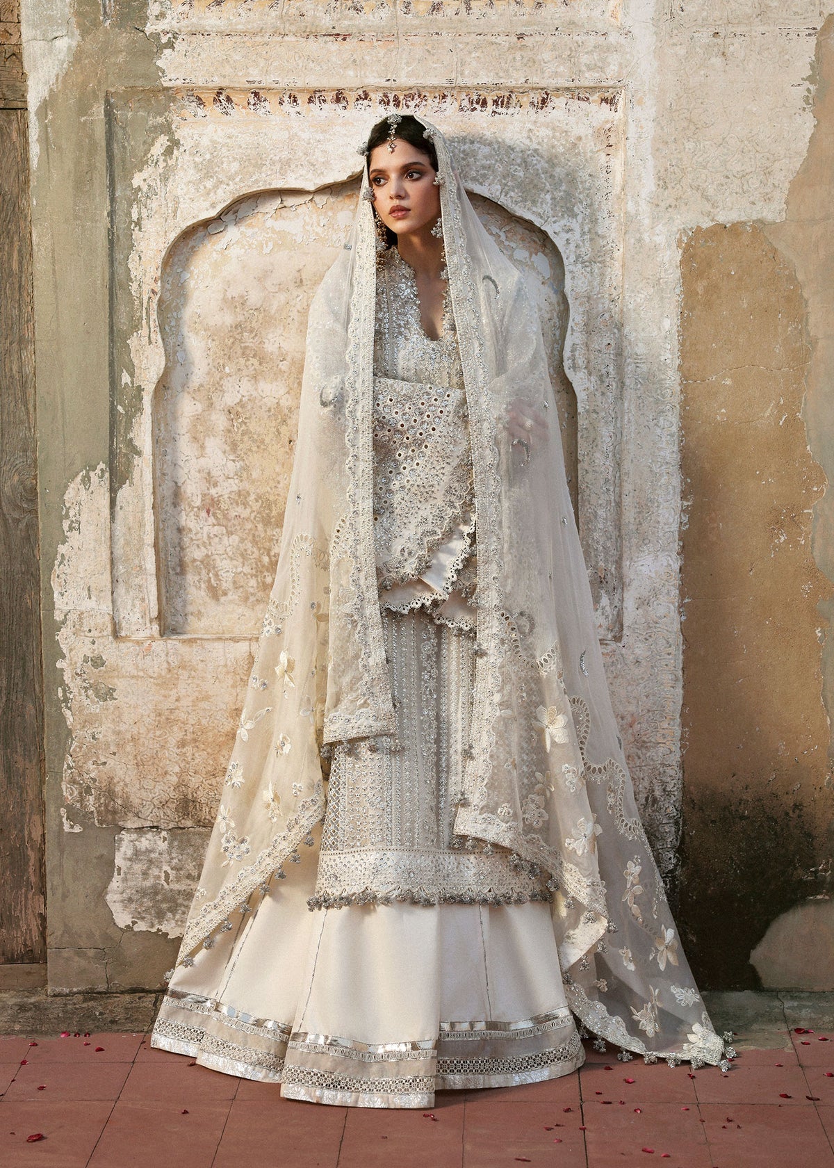03-Piece Heavy Embroidered Organza With Chiffon Dupatta - Ready T0 Wear