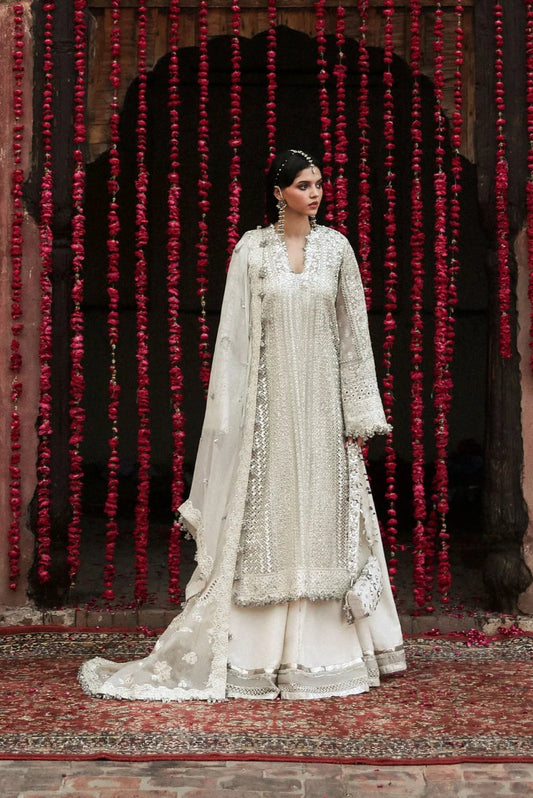 03-Piece Heavy Embroidered Organza With Chiffon Dupatta - Ready T0 Wear