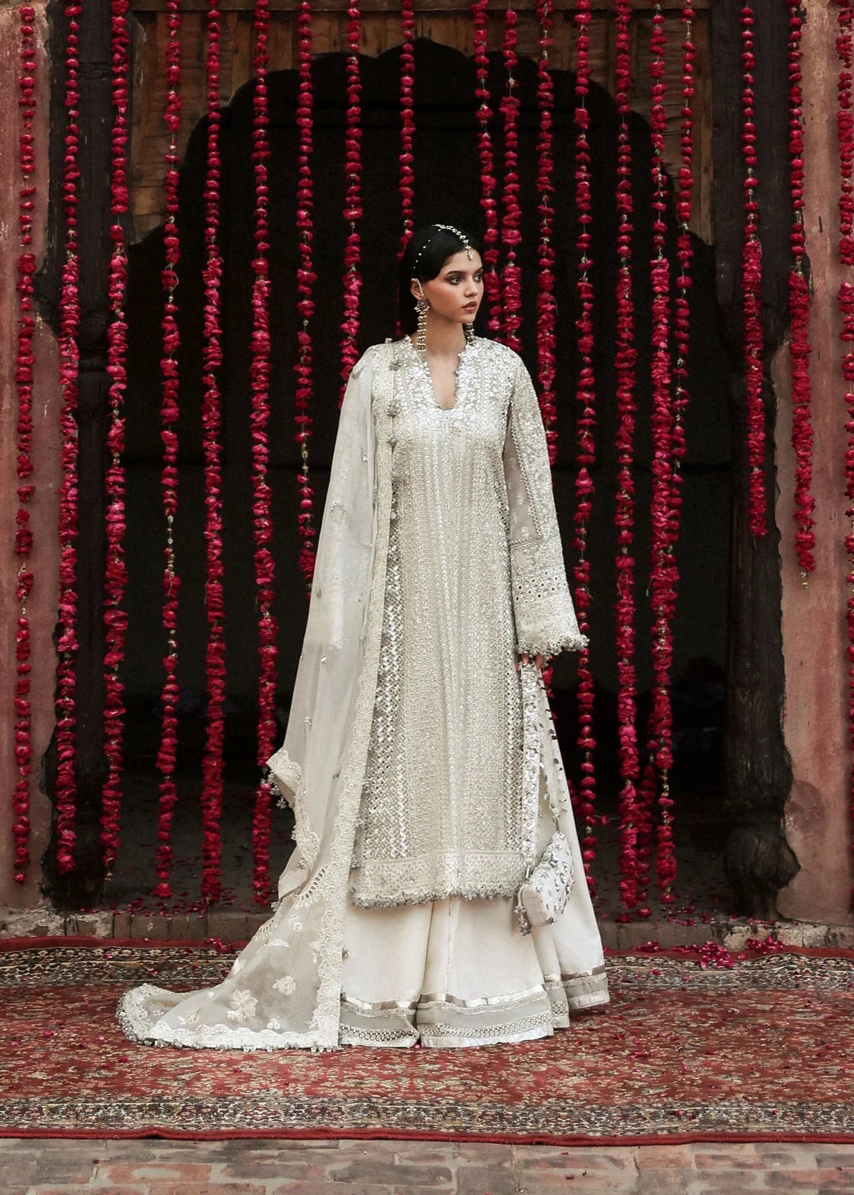 03-Piece Heavy Embroidered Organza With Chiffon Dupatta - Ready T0 Wear