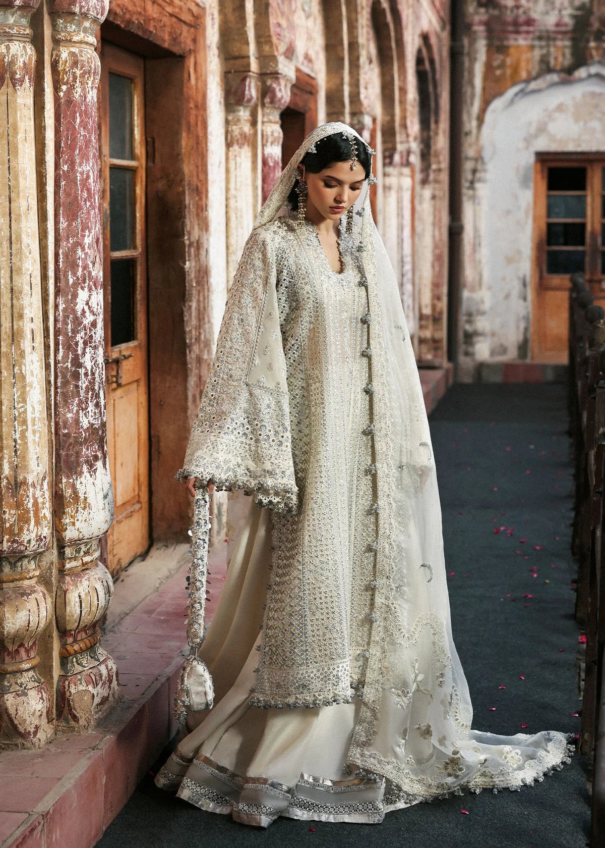 03-Piece Heavy Embroidered Organza With Chiffon Dupatta - Ready T0 Wear